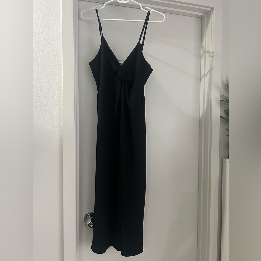 Mid length black dress